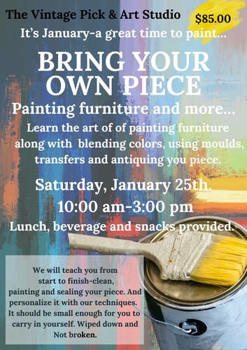 Bring Your Own Piece-Sat. Jan. 25th