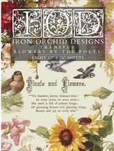 Load image into Gallery viewer, Flowers by the Poets IOD Transfer | 8 Pages | 12” x 16” | Full Color