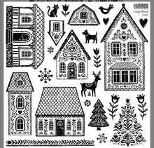 Load image into Gallery viewer, Gingerbread Lane Stamp | 12” x 12” | Single Sheet with Masks