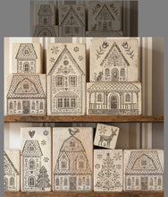 Load image into Gallery viewer, Gingerbread Lane Stamp | 12” x 12” | Single Sheet with Masks