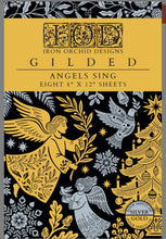 Load image into Gallery viewer, Angels Sing Foil Transfer | 8 Pages | 8” x 12” | Gold &amp; Silver Foil