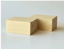 Load image into Gallery viewer, Wood Block Stands Pack of 2 | 2" H × 4" W × 3" D