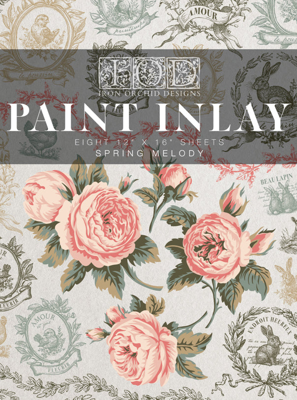 Spring Melody IOD Paint Inlay 12x16 Pad™