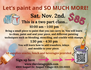 Bring your own piece w/added extra…Sat. Nov. 2nd