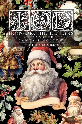 Iron Orchid Design Transfer Santa's Hollow Eight 8