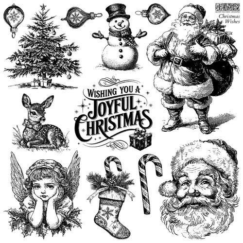 Iron Orchid Designs Stamp Christmas Wishes