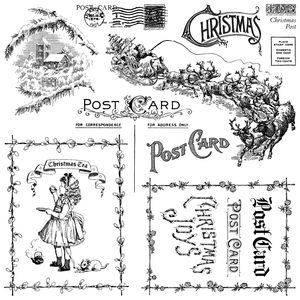 Iron Orchid Designs Christmas Post Decor Stamp