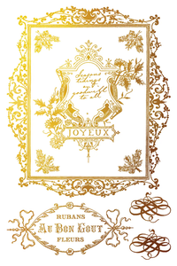 IOD Gilded Figgy & Flourish. Eight 8" X 12" Sheets