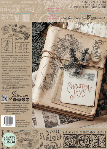 Iron Orchid Designs Christmas Post Decor Stamp