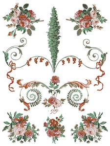 IOD Paint Inlay LA FOLIE Eight 12" X 16" Sheets