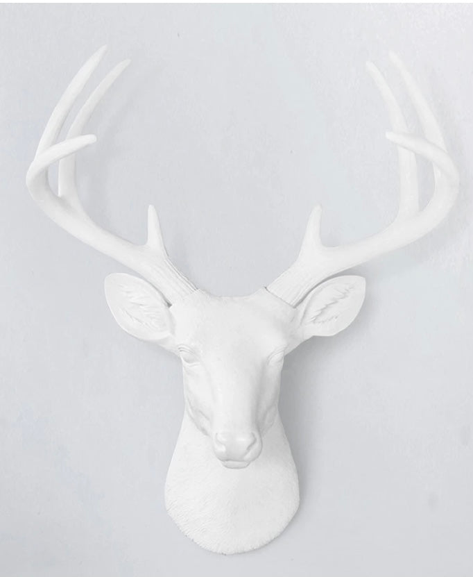 White Faux Deer Head small and large – The Vintage Pick