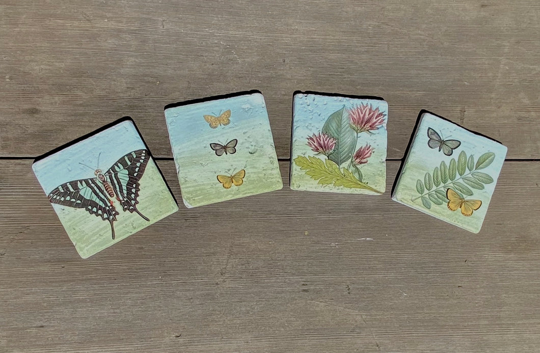 Fern and Butterfly Coasters