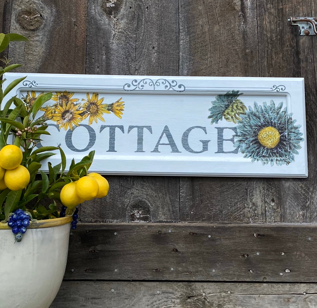 Flowered Cottage Sign