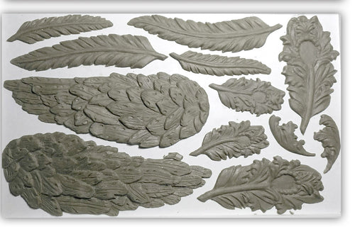 Wings & Feathers Décor Mould 6x10